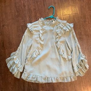 Long sleeved Chiffon Blouse (sage green)